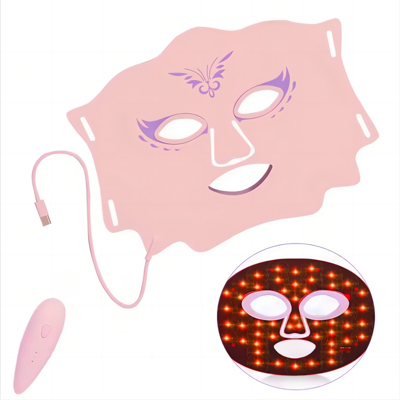 Red Light Therapy Cordless Silicone LED Advanced Photon Mask Facial Skin Rejuvenation Care Device Anti Aging for Wrinkles