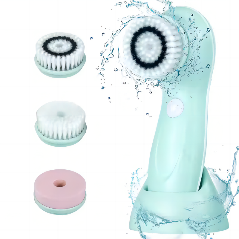 Facial Cleansing Brush Face Scrubber Electric Exfoliating Spin Cleanser Device Waterproof Deep Cleaning Massage Remove Blackhead