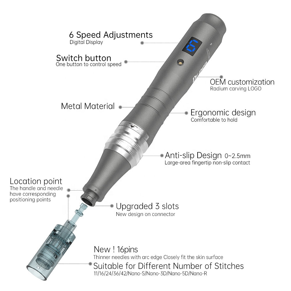 Dr. Pen Ultima M8 Professional Wireless Microneedling Pen With 5 Pcs Cartridges MTS Best Skin Care