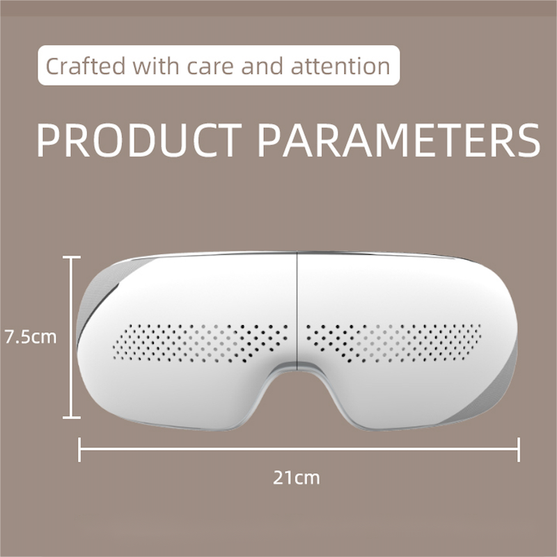 Newest Visible Eye Massager with Heat for Migraines Bluetooth Music Cordless Eye Mask Massager for Reduce Eye Strain Dark Circle