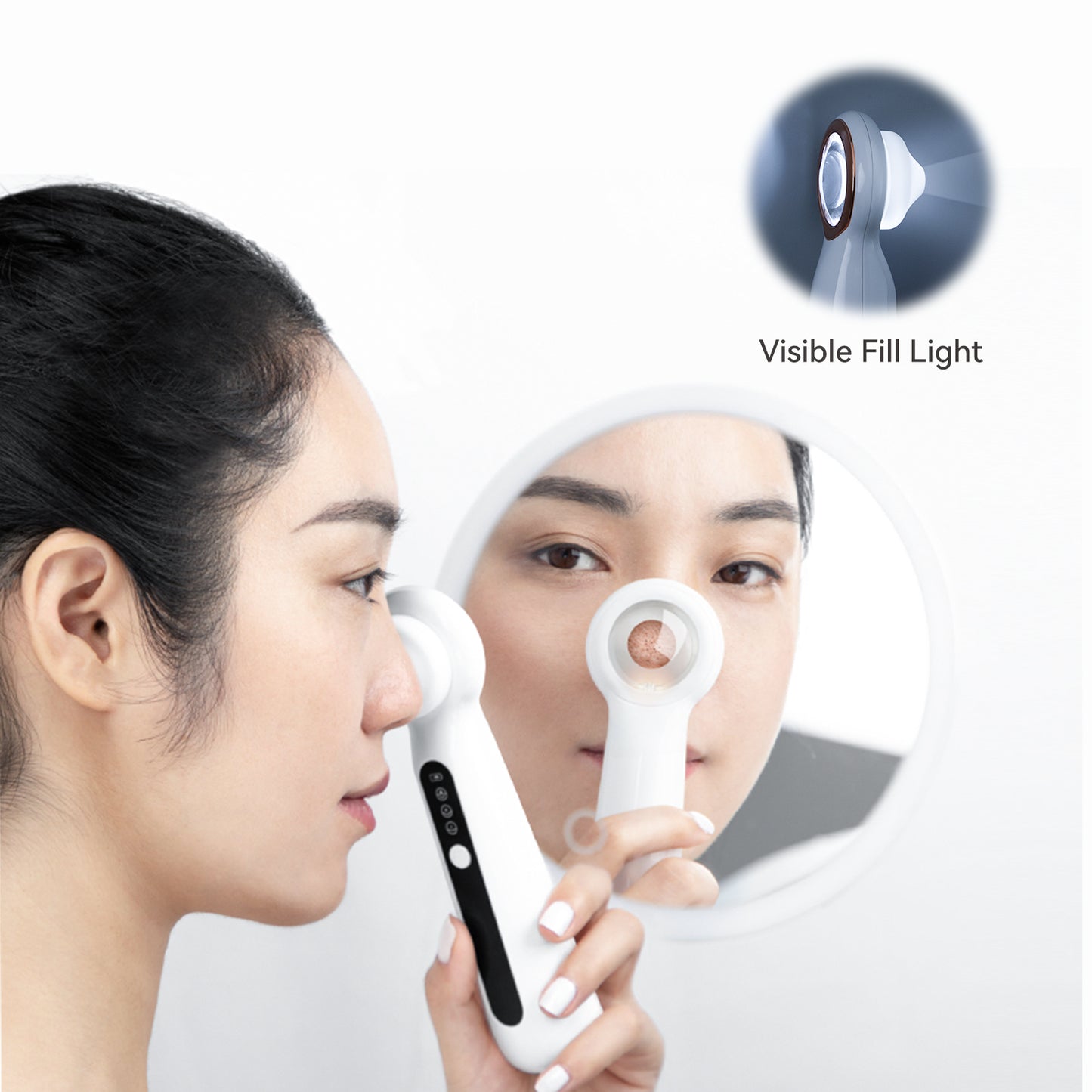 Electric Visual Blackhead Remover Vacuum Acne Cleaner With Magnifier and Fill Light Face Nose Dark Spot Removal Skin Care Tool