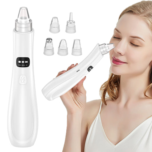 Newest Blackhead Remover Pore Vacuum Kit Electric Face Pore Cleaner Acne WhiteHead Extract Tool with 6 Suction Heads 3 Modes