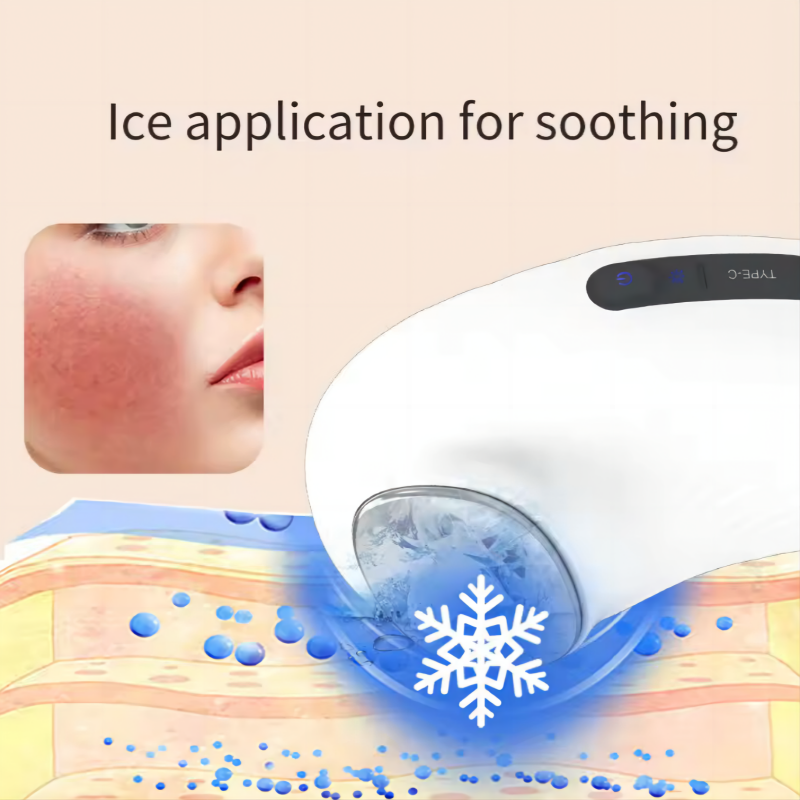 Protable Electric Hot Cold Facial Massager Skin Tightening Face Lifting Beauty Device Vibration Massage Facial Skin Care Tool