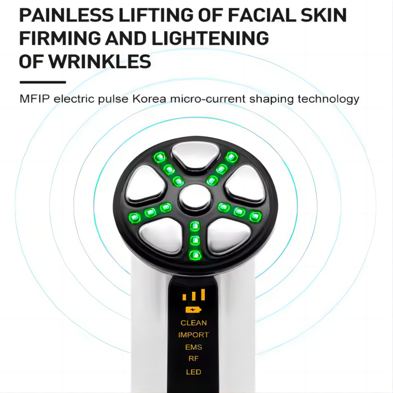 RF Radio Frequency Face Lifting Machine EMS Facial Skin Tighten Massager LED Photon Therapy Vibration Rejuvenation Beauty Device