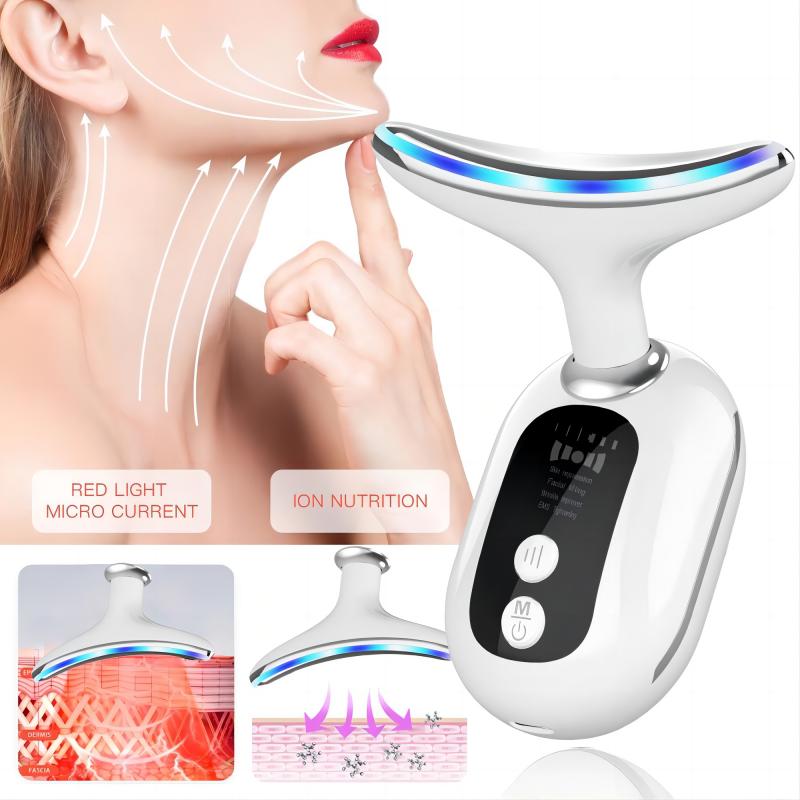 EMS Lifting Firming Red Light Therapy Led Facial Massager Skin Rejuvenation Lifting Tightening Beauty Device for Face Neck