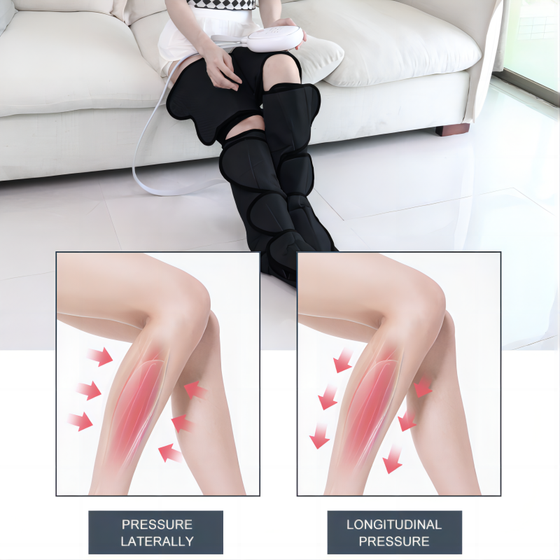 Air Compression Leg Foot Massager Promote Blood Circulation Shiatsu Airbag Pressure Massage Calf Therapy Device for Pain Relief