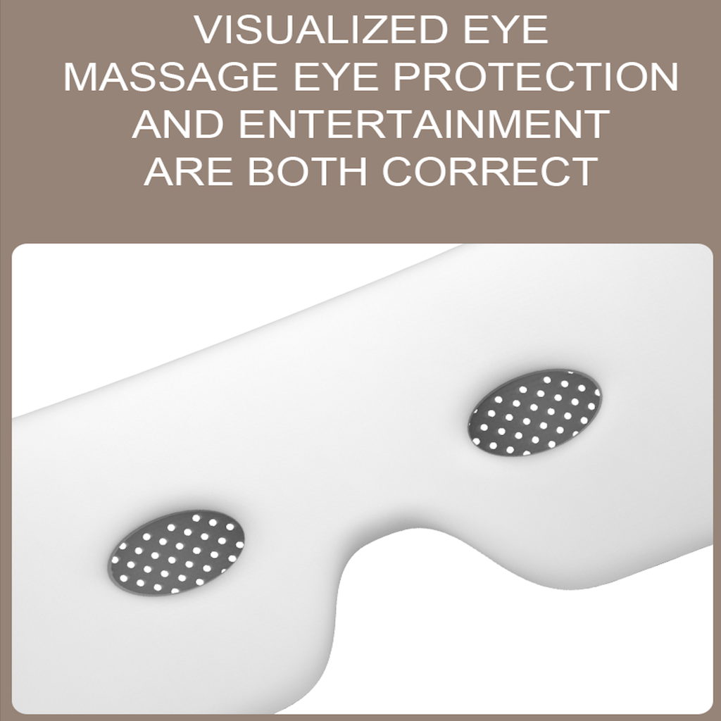 Newest Visible Eye Massager with Heat for Migraines Bluetooth Music Cordless Eye Mask Massager for Reduce Eye Strain Dark Circle