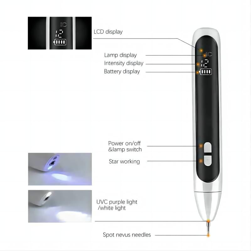 12 Level Laser Plasma Pen Face Skin Tag Dark Spot Remover Mole Tattoo Facial Freckle Wart Removal Machine Beauty Care Tool