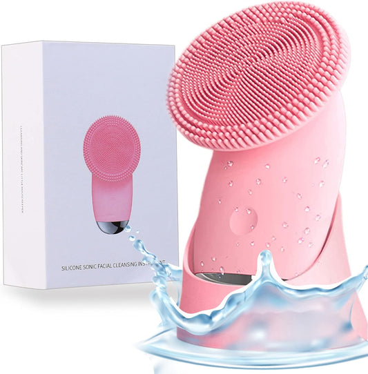 Silicone Facial Cleansing Brush Face Scrubber Rechargeable Waterproof Skin Care Tool for Cleansing Exfoliating and Massaging