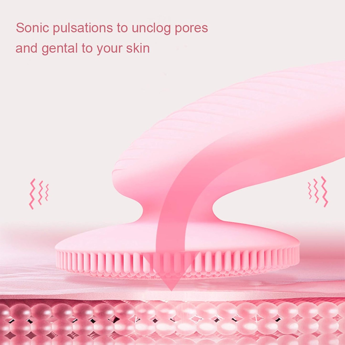 Silicone Facial Cleansing Brush Face Scrubber Rechargeable Waterproof Skin Care Tool for Cleansing Exfoliating and Massaging