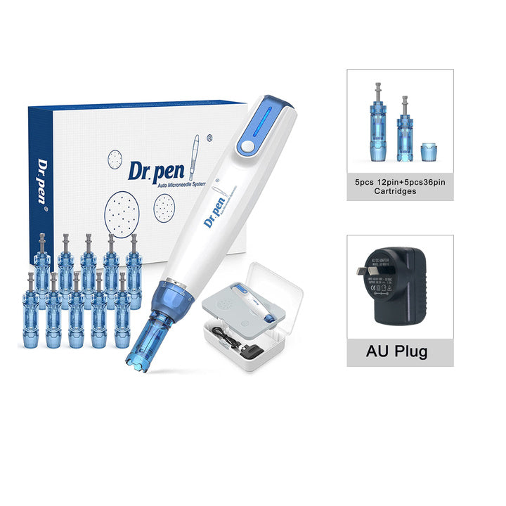 Dr. Pen A9 Electric Derma Microneedling Pen with 10 Replacement Cartridge Adjustable Microneedle Dermapen for Men Women Home Use