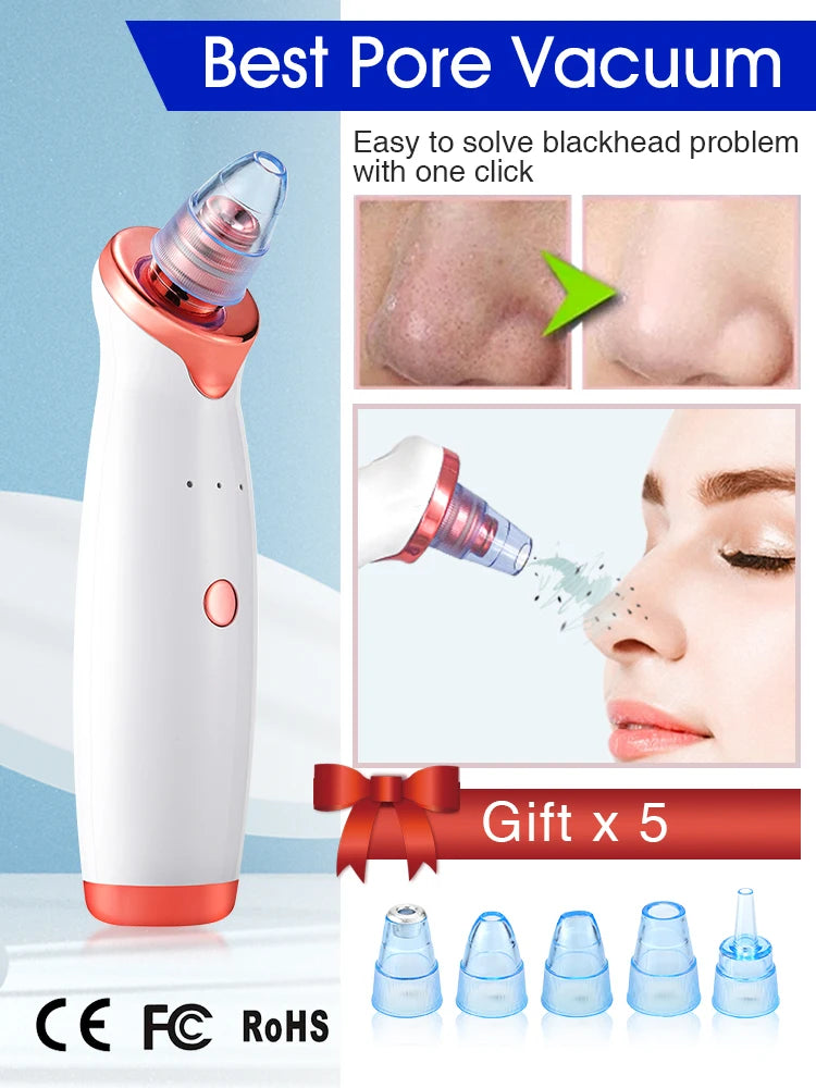 Blackhead Remover Pore Vacuum Upgraded  Facial Pore Cleaner Electric Acne Whitehead Black Spots Extractor Tool for Women & Men