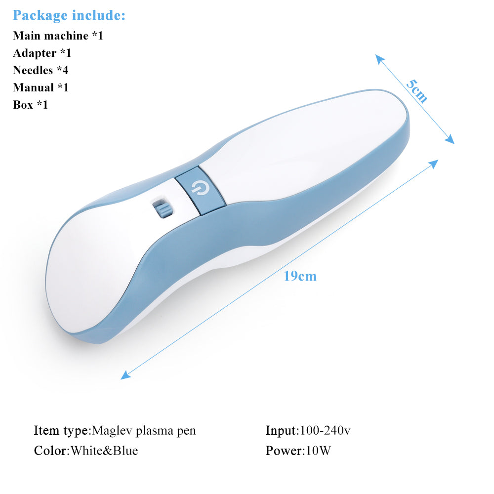 Fibroblast Plasma Pen Equipped with 10 Free Needles Eyelid Lift Tattoo Black Spot Mole Removal Pen Beauty Machine for Skin Care