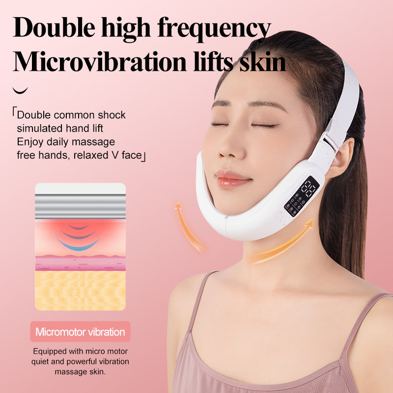 New EMS Face Lifting Machine Double Chin Remover Face Slimmer V - Face Lift Skin Tightening Device Facial Vibration Massagers