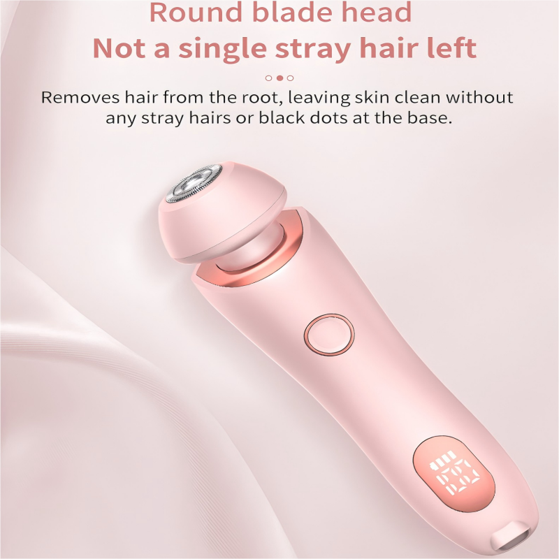 2 In 1 Electric Shaver for Women Lady Razor Hair Removal Waterproof Wet or Dry for Underarm Bikini Leg Portable Painless Trimmer