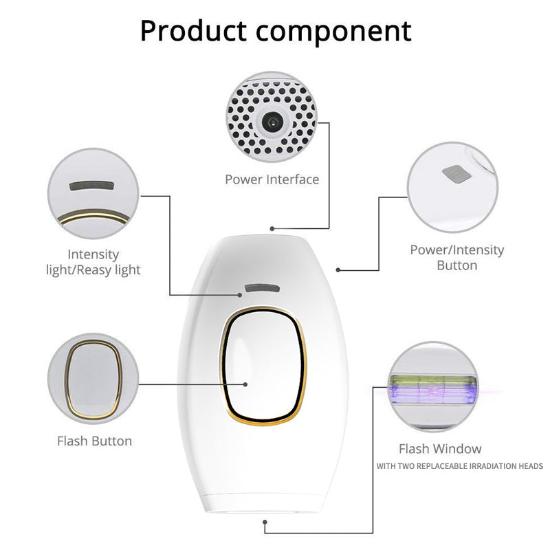 IPL Laser Hair Removal Hair Treatment Home Use Permanent Laser Hair Removal Device on Facial Legs Arms Armpits Body