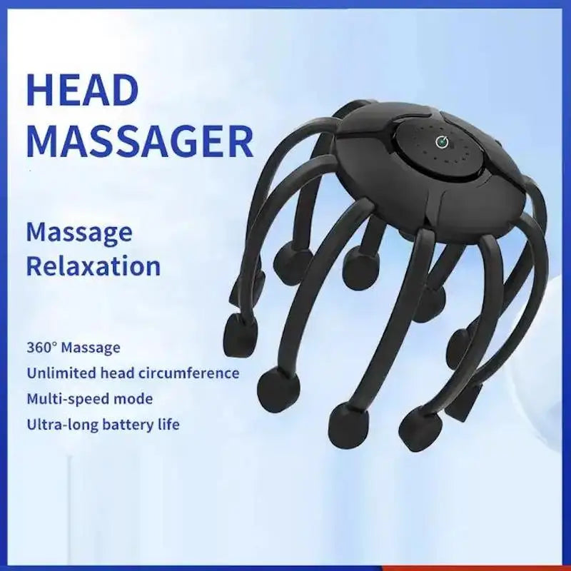 Electric Scalp Massager Head Massager Vibration Head Scratcher for Relax Stress Relief Improve Sleep , One Size Fits Most Gift