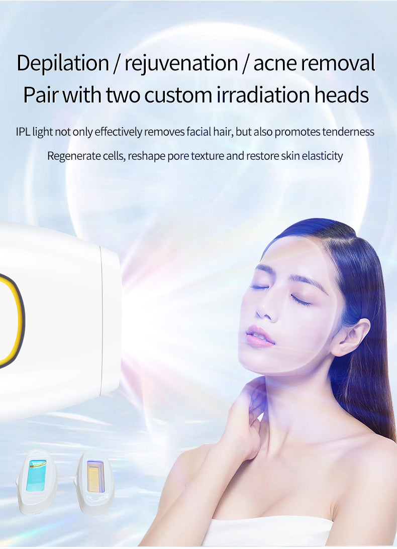 IPL Laser Hair Removal Hair Treatment Home Use Permanent Laser Hair Removal Device on Facial Legs Arms Armpits Body