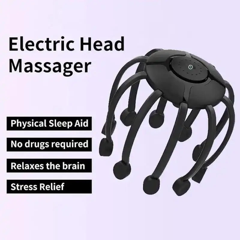 Electric Scalp Massager Head Massager Vibration Head Scratcher for Relax Stress Relief Improve Sleep , One Size Fits Most Gift