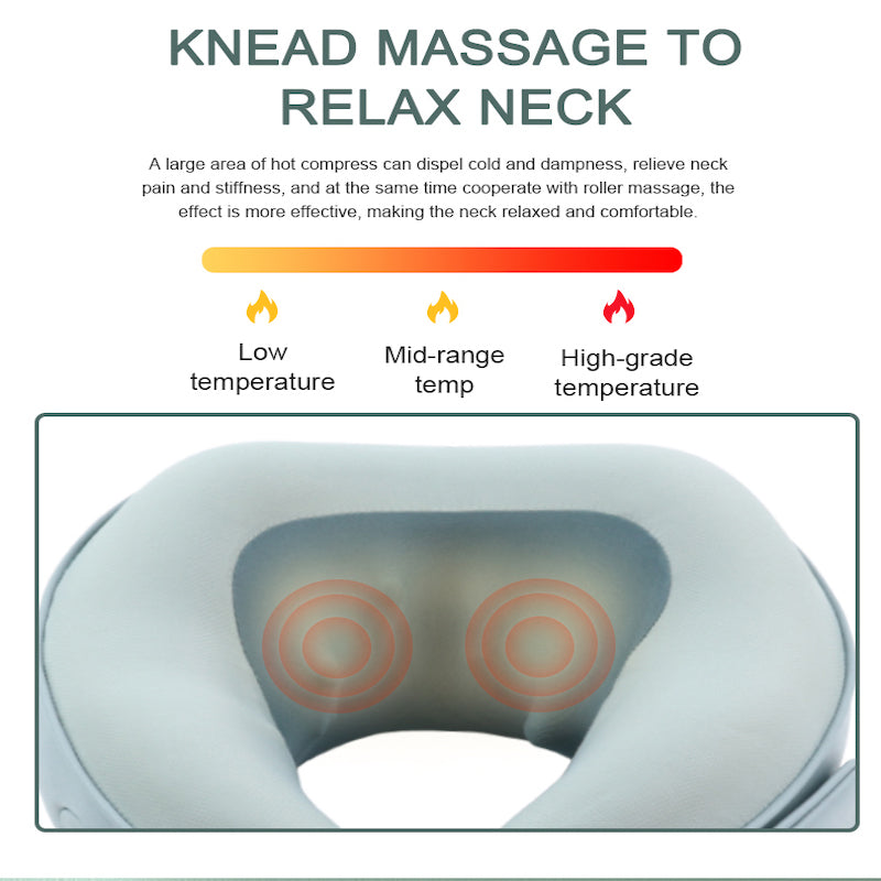 CONQUECO Neck Massager with Heat, Shiatsu Neck Massage Pillow