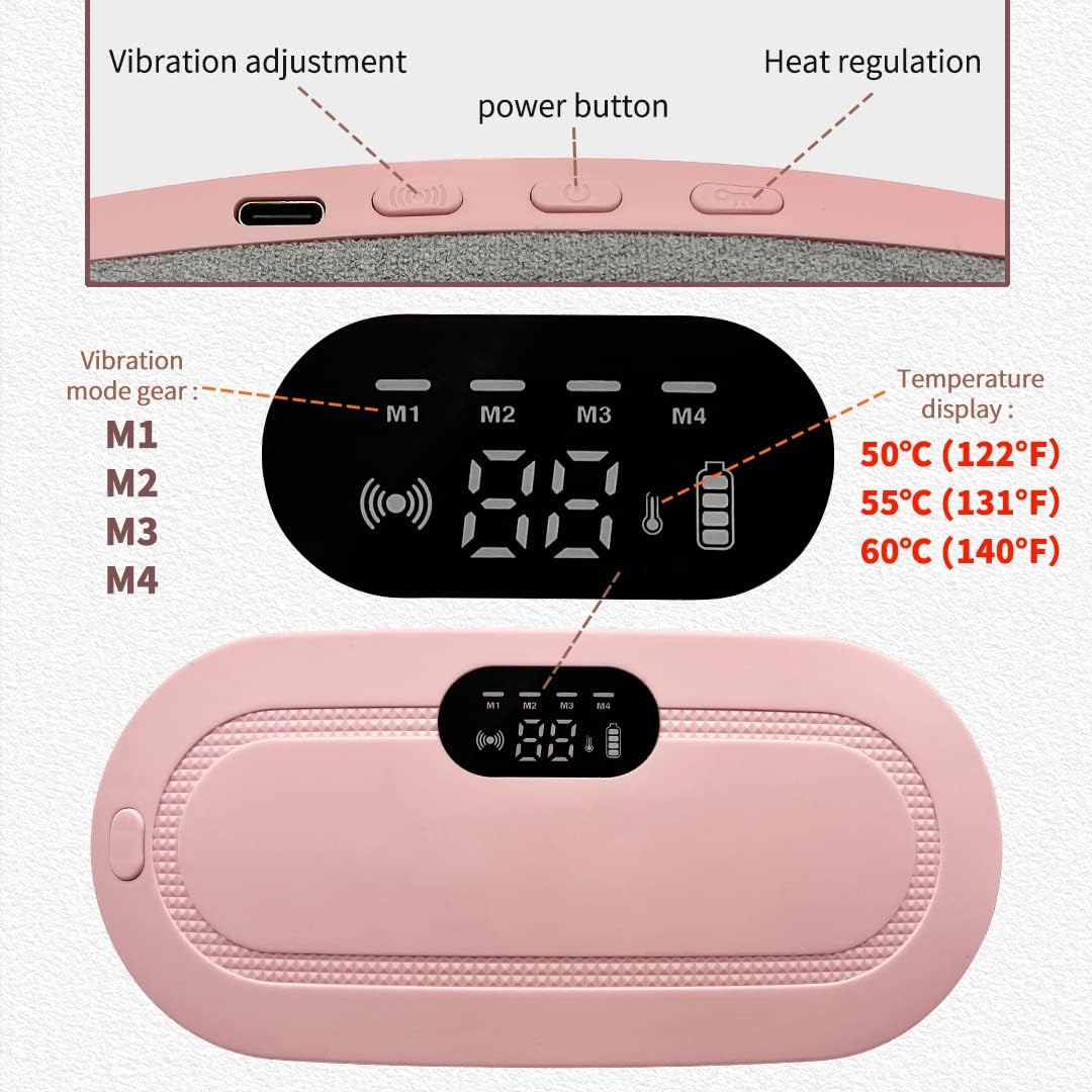 Portable Cordless Heating Pad Electric Smart Warm Palace Belt Device Portable Fast Heating Belly Wrap Belt for Women and Girl